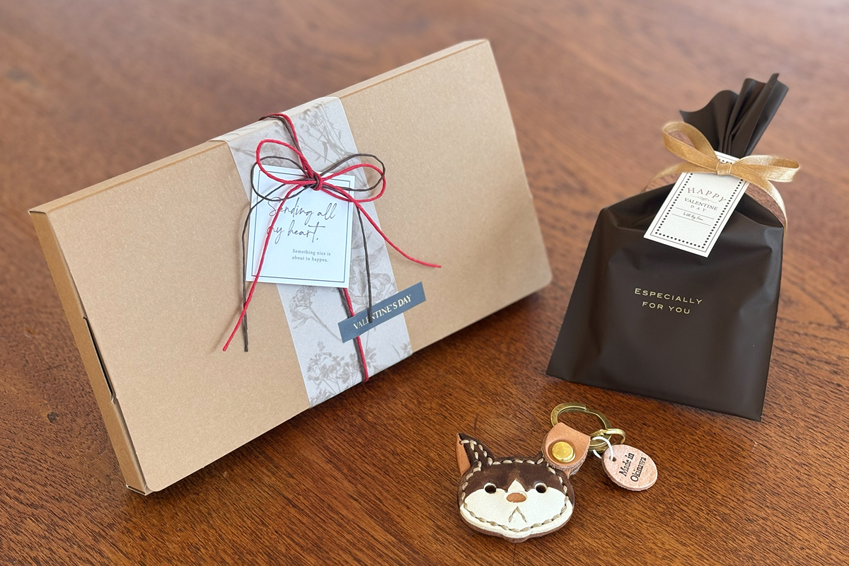 バレンタインギフト】八ヶ岳ブレンドコーヒー ＆ 革製キーホルダーセット